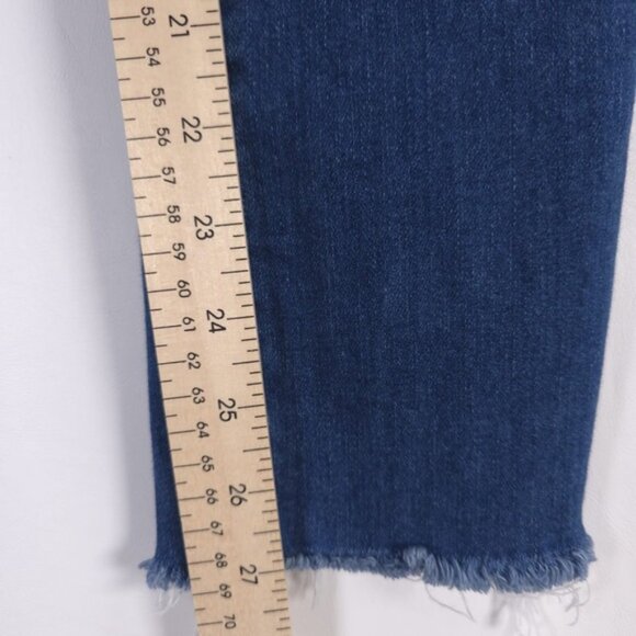 PAIGE HOXTON SLIM Distressed Raw Hem Jeans Stretch Size 25 - Picture 9 of 13